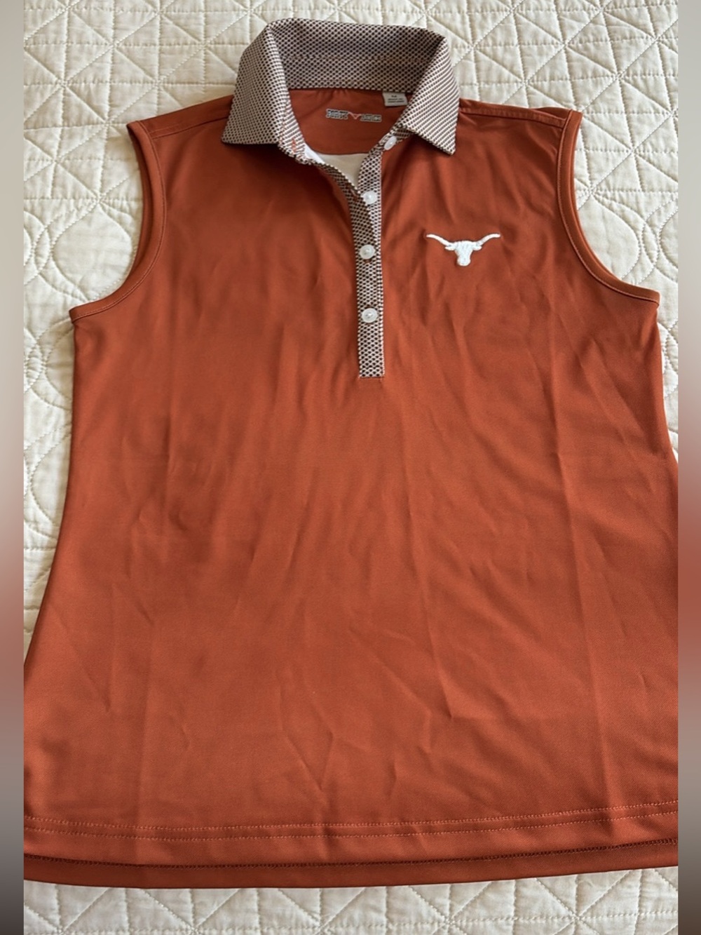 Forty Acres Texas Longhorns Ladies Sleeveless Polo - Med